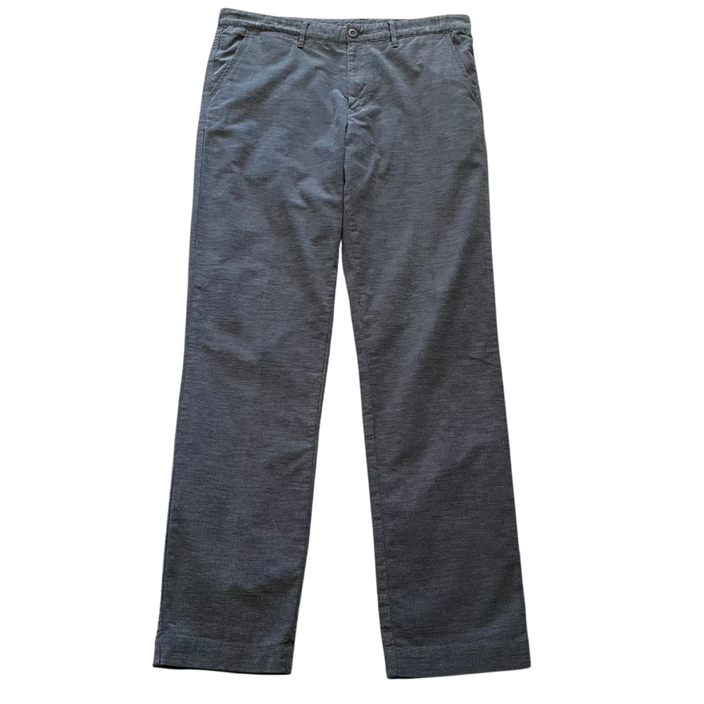 Halsey Black/White Weave Flat Front Trouser Pant 34